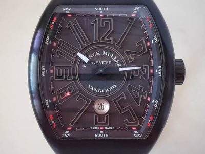 Franck Muller Vanguard V45 SC DT TT NR BR TT Black Titanium 44mm Complete Set Box Papers - Watches For Cryptocurrency