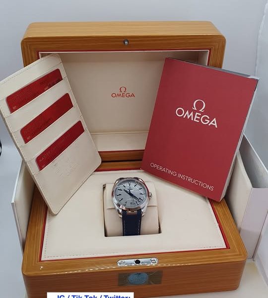 Omega Aqua Terra 220.12.41.21.06.001 Grey 41mm Stainless Steel Rubber Full Set 22012412106001 - Watches For Cryptocurrency